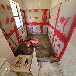 Before tile went up in Sherman Tx
