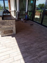 Porch tile by Elite Tile Xpressions