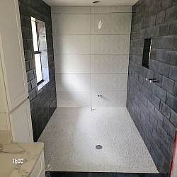 Big shower Elite Tile Xpressions Sherman Tx.